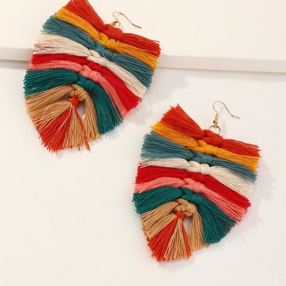 Tassel Decor Drop Earrings